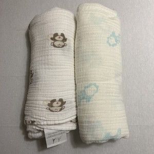 Aiden And Anais Lot Of 2 Swaddle Blanket Lion And Monkey Prints